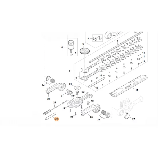 STIHL  Kanał prowadzenia wałka napędowego HA01 711 0200